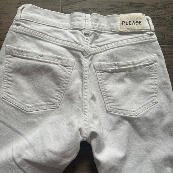 Please Denim Straight Leg Jeans - Size XS - White - Picture 2 of 3
